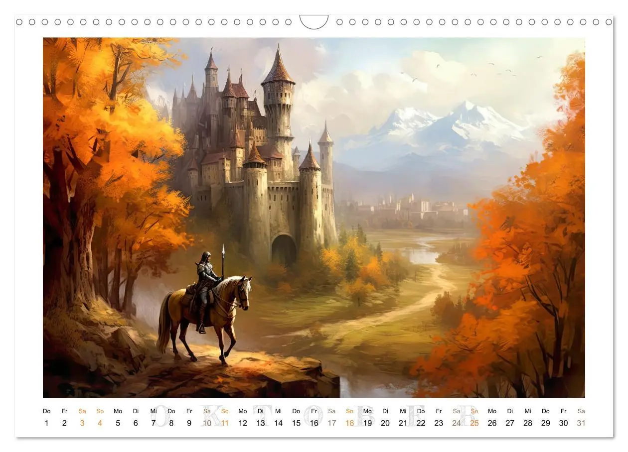 Bild: 9783457516218 | Malerische Ritterburgen (Wandkalender 2026 DIN A3 quer), CALVENDO...