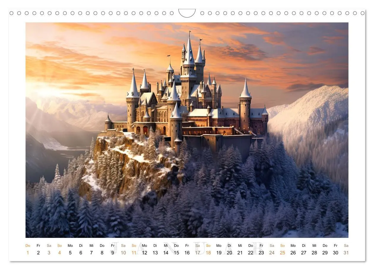 Bild: 9783457516218 | Malerische Ritterburgen (Wandkalender 2026 DIN A3 quer), CALVENDO...