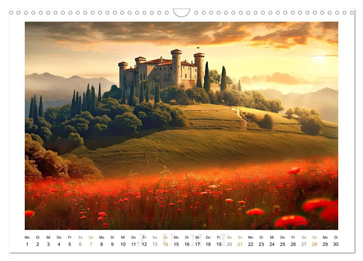 Bild: 9783457516218 | Malerische Ritterburgen (Wandkalender 2026 DIN A3 quer), CALVENDO...