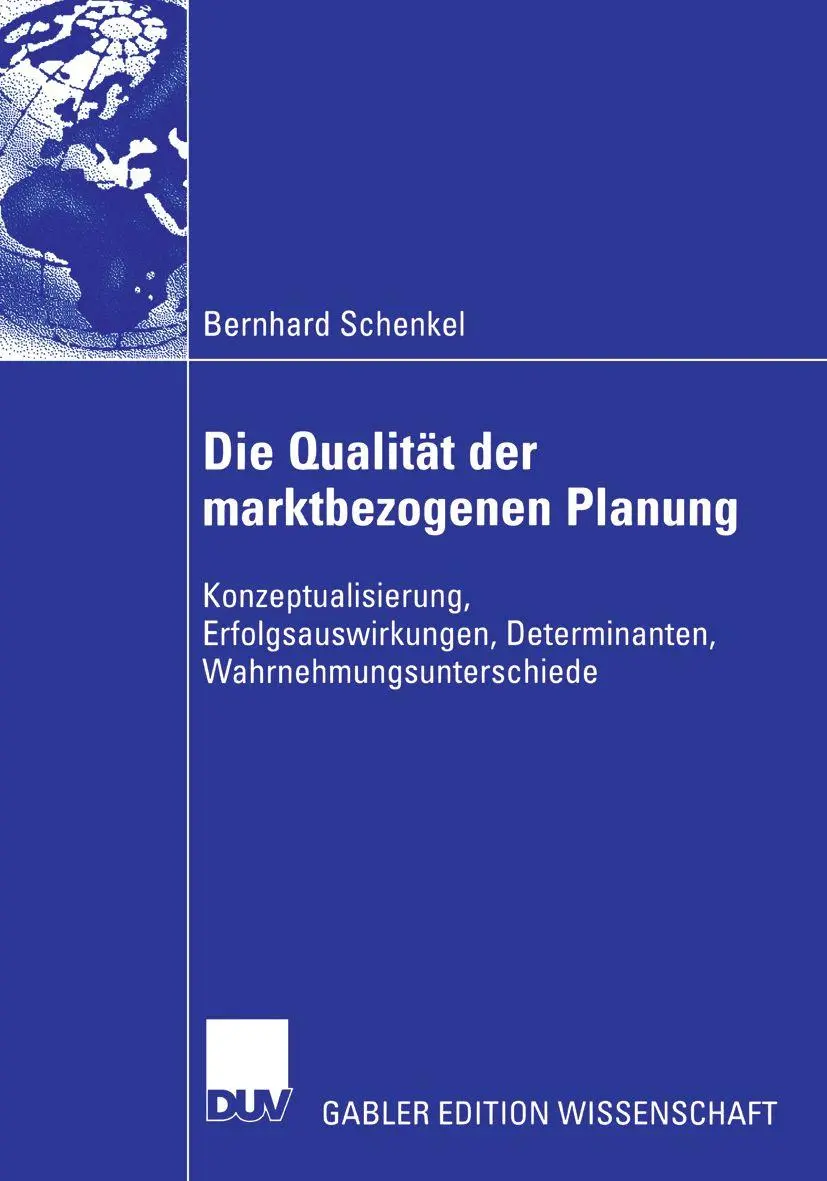 Cover: 9783835006218 | Die Qualität der marktbezogenen Planung | Bernhard Schenkel | Buch