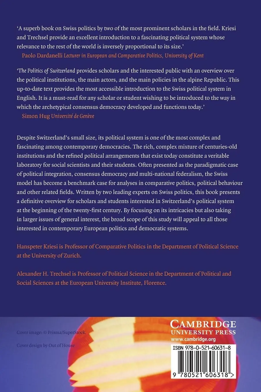 Rückseite: 9780521606318 | The Politics of Switzerland | Hanspeter Kriesi (u. a.) | Taschenbuch