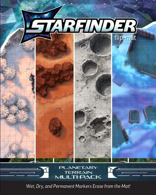 Cover: 9781640786318 | Starfinder Flip-Mat: Planetary Terrain Multi-Pack | Damien Mammoliti