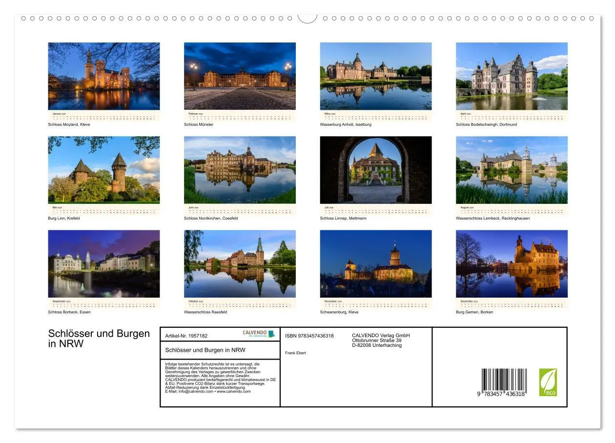 Bild: 9783457436318 | Schlösser und Burgen in NRW (hochwertiger Premium Wandkalender 2026...