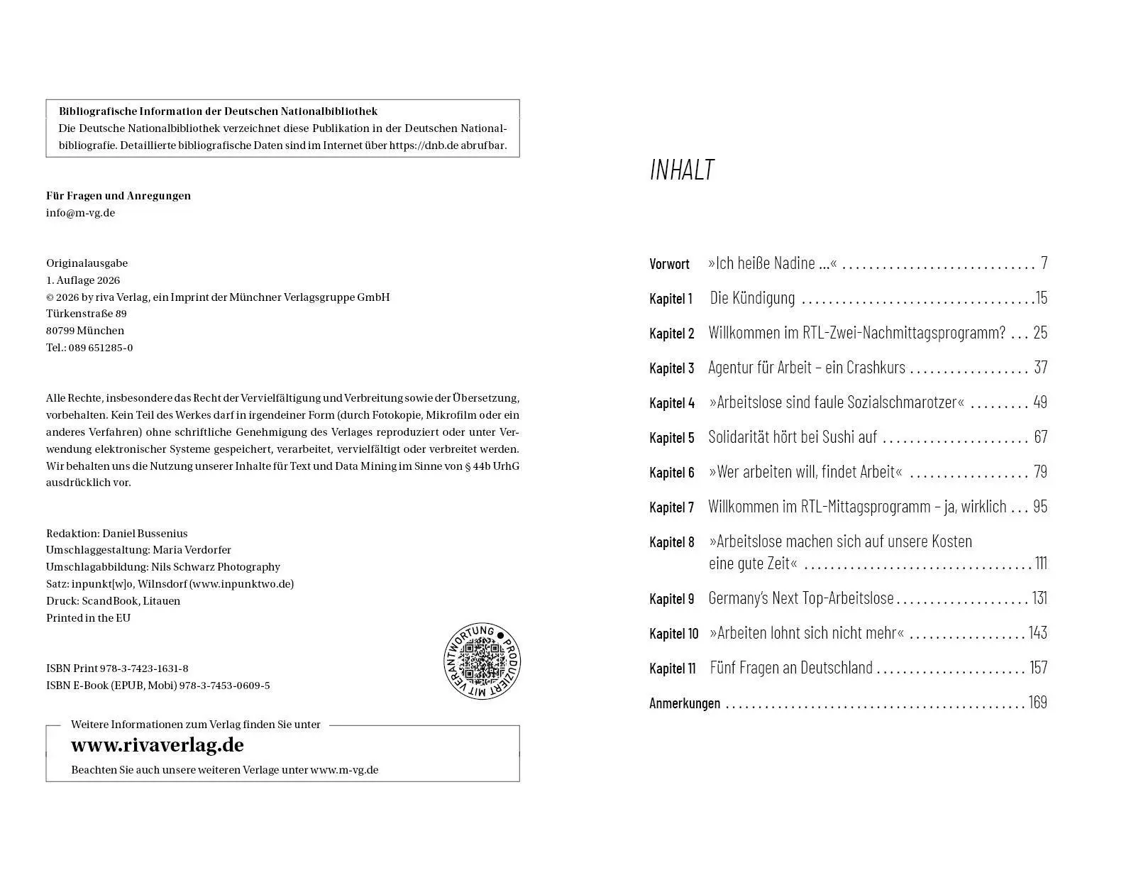 Bild: 9783742316318 | 'Sozialschmarotzerin' | Nadine Wagenaar | Taschenbuch | 176 S. | 2026
