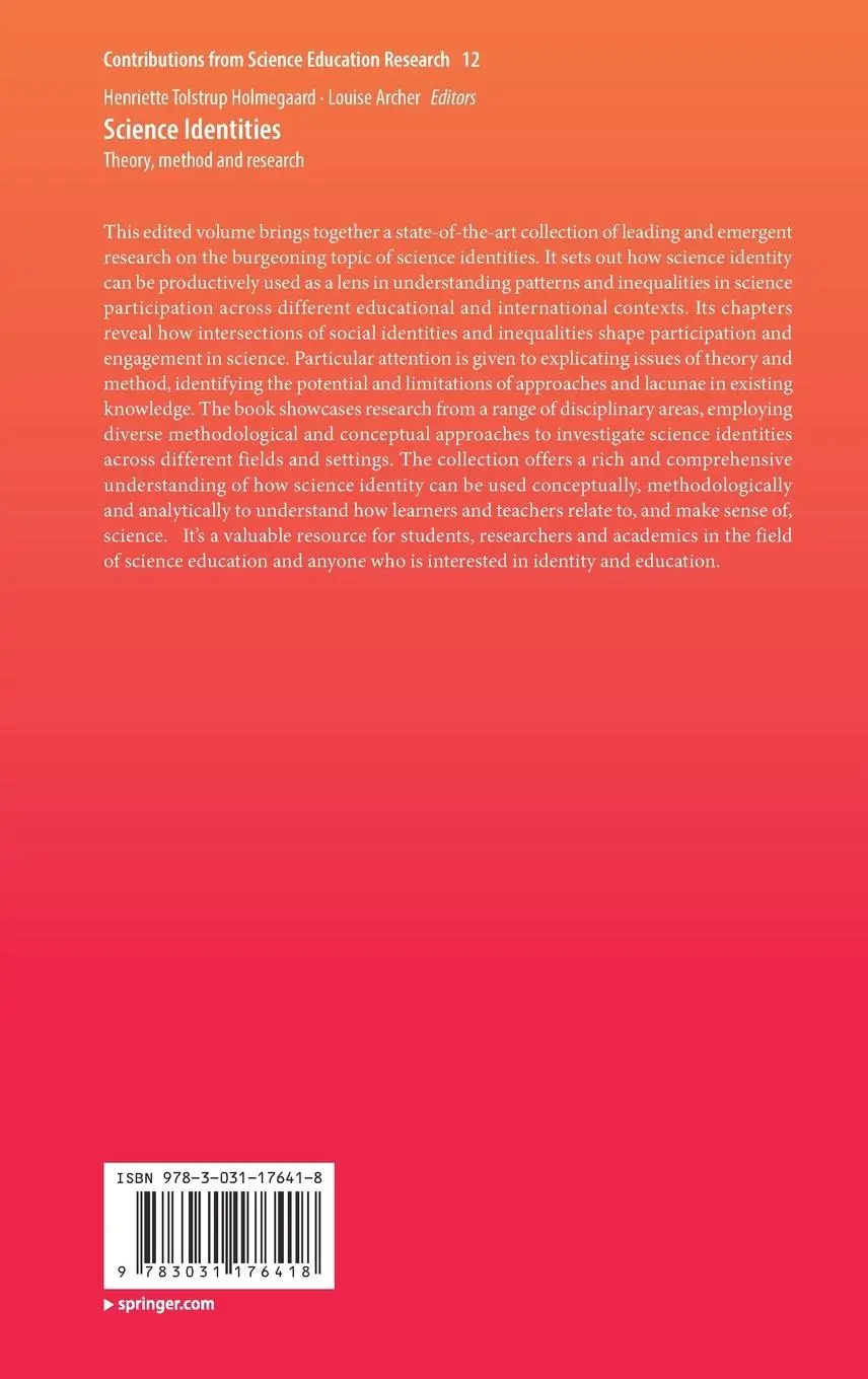 Rückseite: 9783031176418 | Science Identities | Theory, method and research | Archer (u. a.)