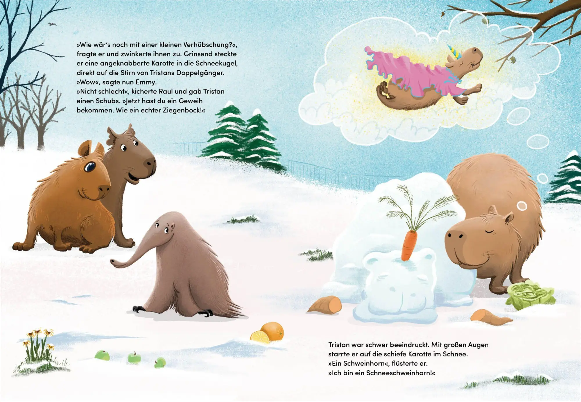 Bild: 9783423766418 | Drei Wasserschweine &amp; der allererste Schnee | Matthäus Bär | Buch
