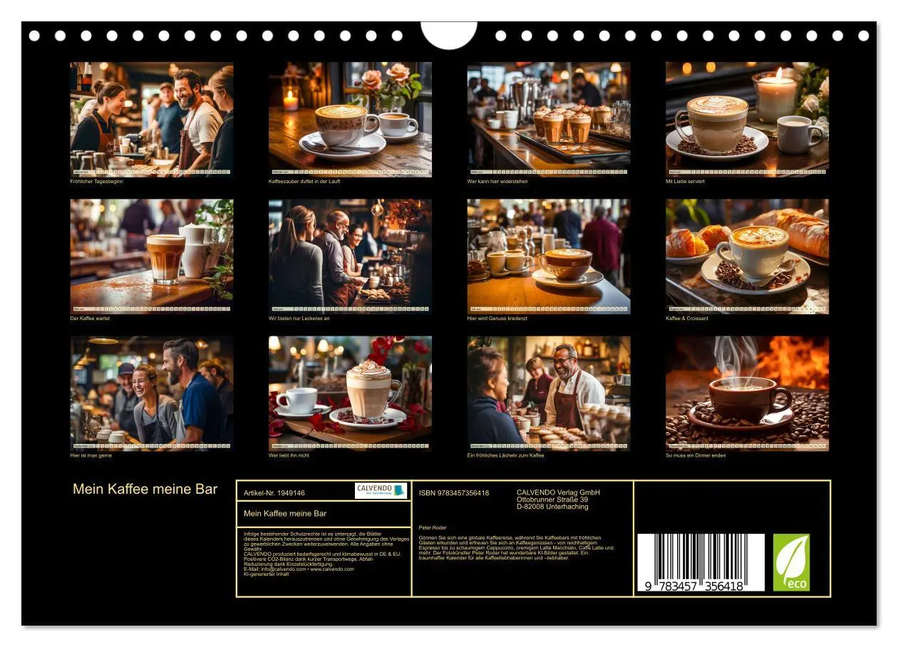 Bild: 9783457356418 | Mein Kaffee meine Bar (Wandkalender 2026 DIN A4 quer), CALVENDO...