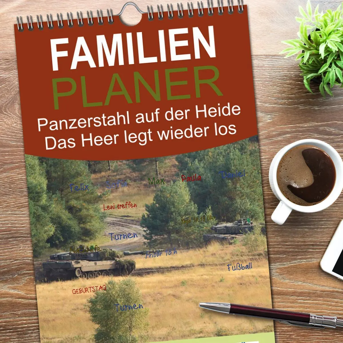 Bild: 9783516516418 | Familienplaner 2026 - Panzerstahl auf der Heide - Das Heer legt...