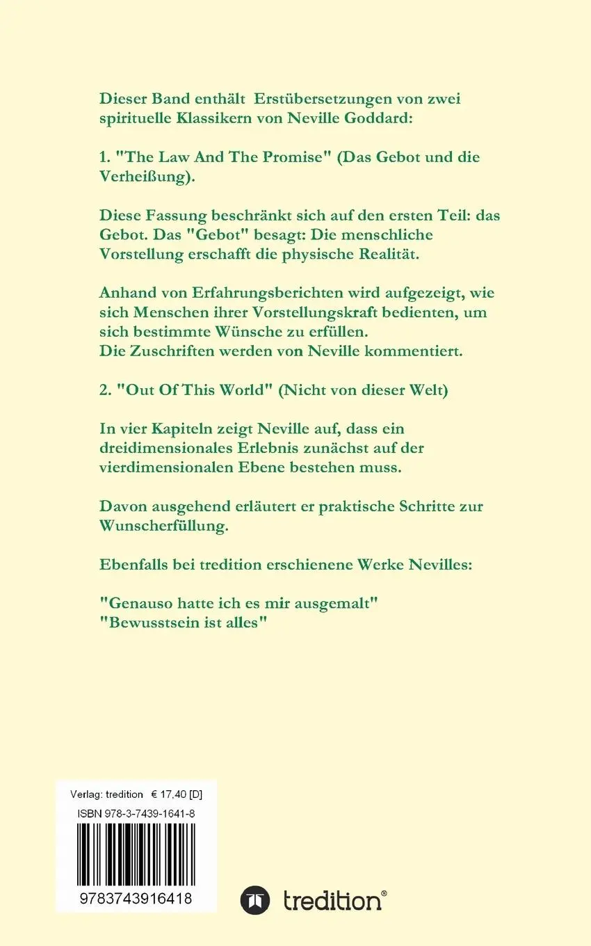 Rückseite: 9783743916418 | Es ist bereits so! | Allem Anschein zum Trotz | Goddard | Taschenbuch