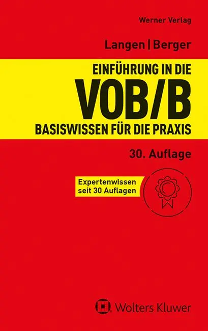 Cover: 9783804156418 | Einführung in die VOB/B | Basiswissen für die Praxis | Berger (u. a.)