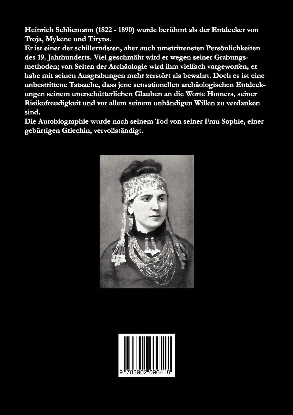 Rückseite: 9783902096418 | Heinrich Schliemann's Selbstbiographie | Heinrich Schliemann (u. a.)