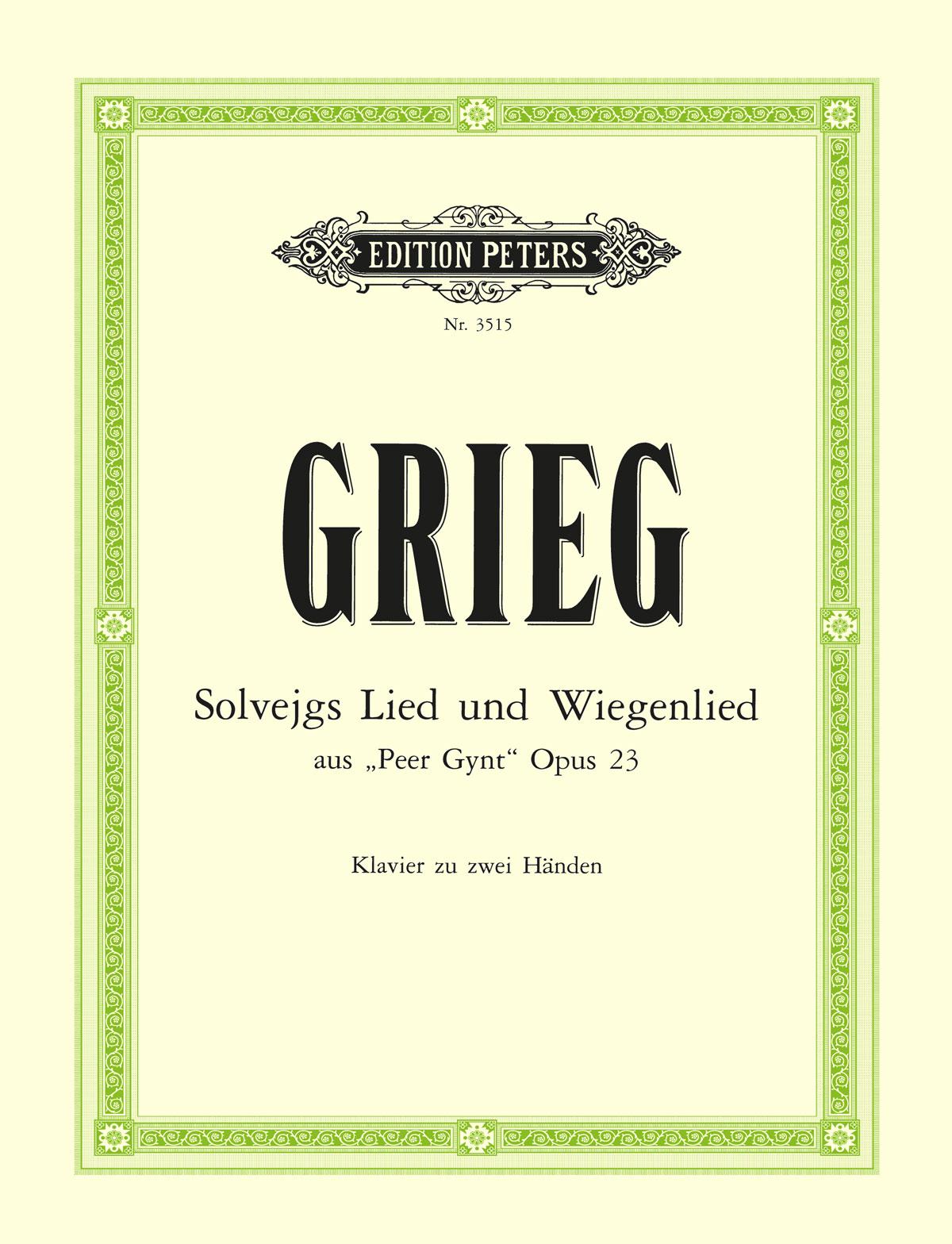Cover: 9790014016418 | Solveig's Song Op.55 No. 4 &amp; Solveig's Cradle Song | Broschüre | 2001