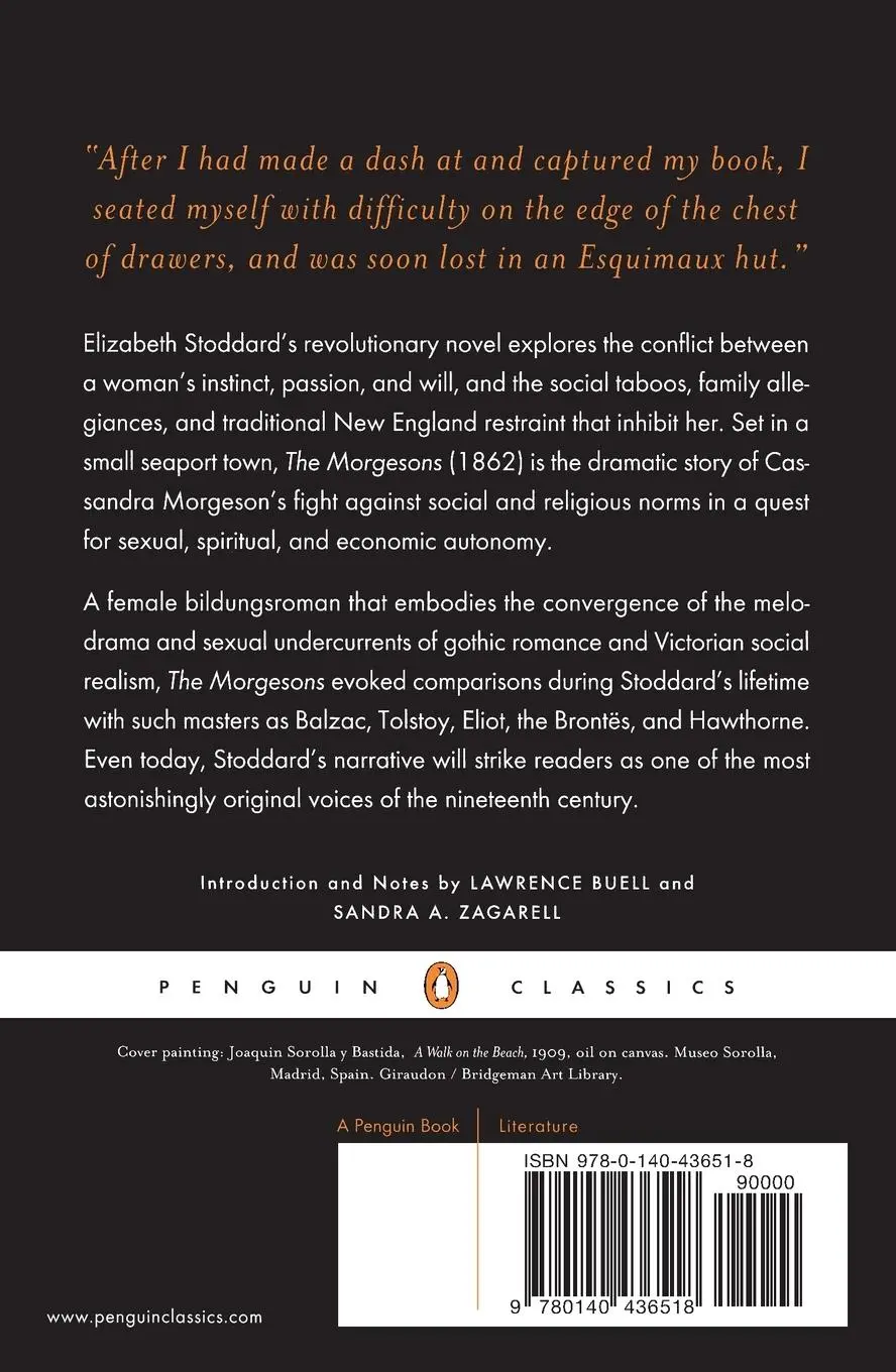 Rückseite: 9780140436518 | The Morgesons | Elizabeth Stoddard | Taschenbuch | Englisch | 1997