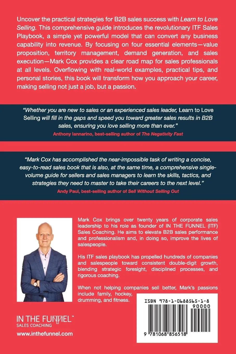 Rückseite: 9781068856518 | Learn to Love Selling | The Universal B2B Sales Playbook | Mark Cox