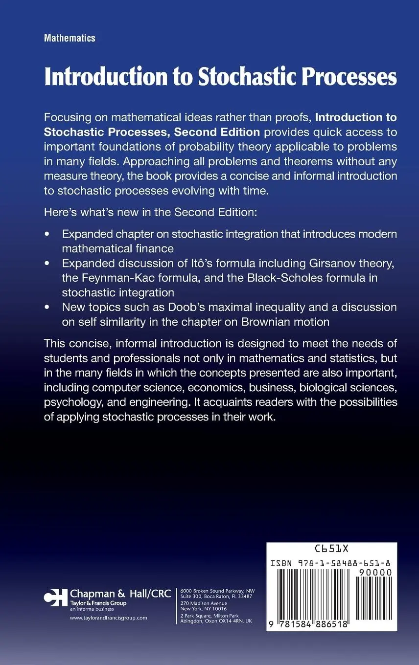 Rückseite: 9781584886518 | Introduction to Stochastic Processes | Gregory F. Lawler | Buch | 2006