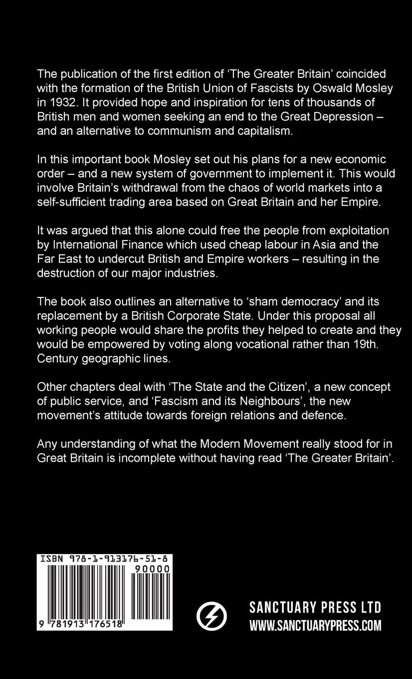 Rückseite: 9781913176518 | The Greater Britain | Oswald Mosley | Buch | Englisch | 2019