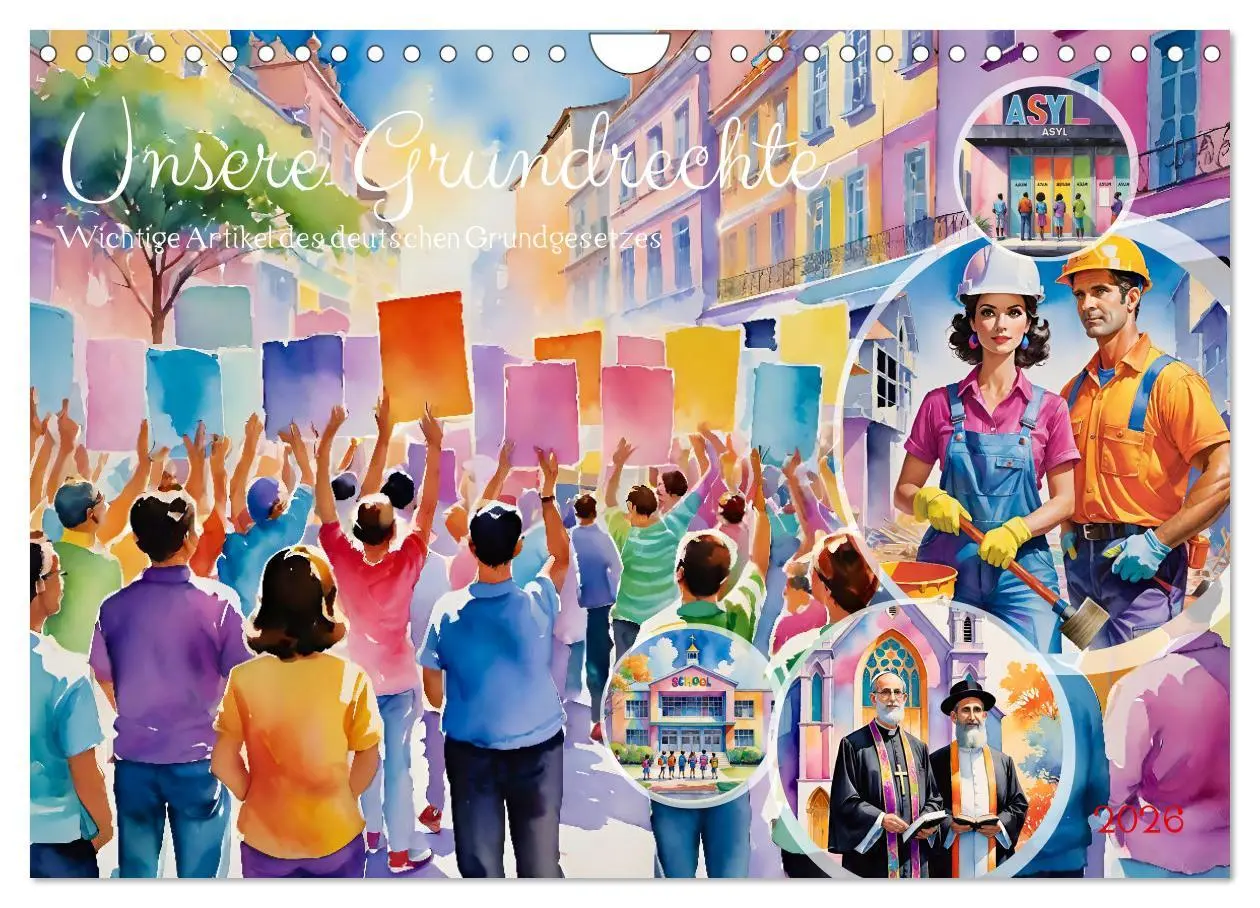 Cover: 9783457346518 | Unsere Grundrechte (Wandkalender 2026 DIN A4 quer), CALVENDO...