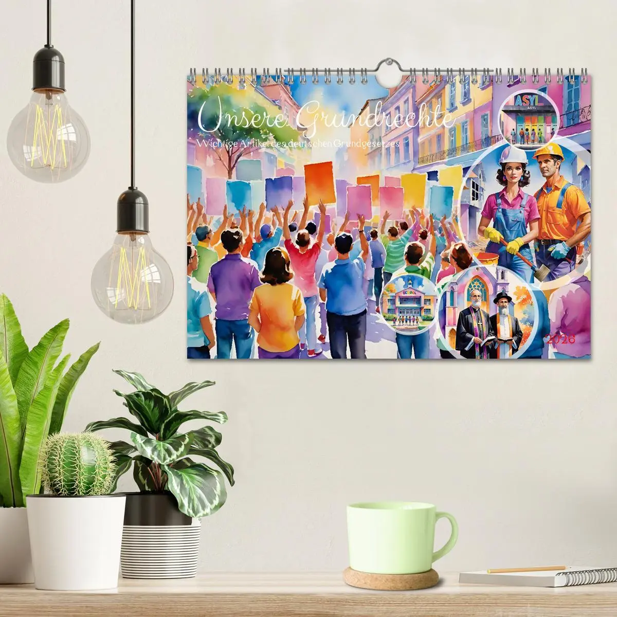 Bild: 9783457346518 | Unsere Grundrechte (Wandkalender 2026 DIN A4 quer), CALVENDO...