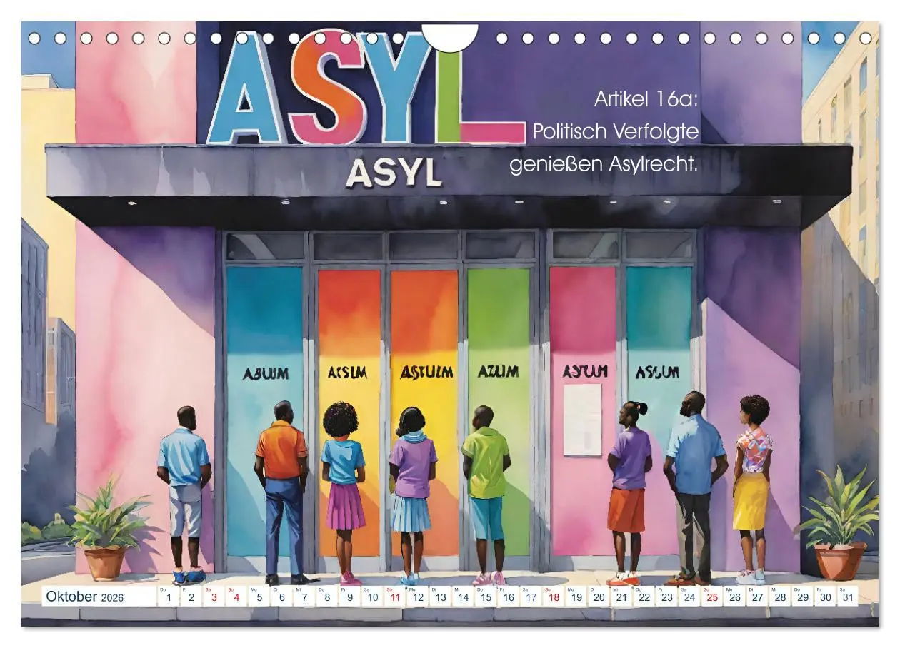 Bild: 9783457346518 | Unsere Grundrechte (Wandkalender 2026 DIN A4 quer), CALVENDO...