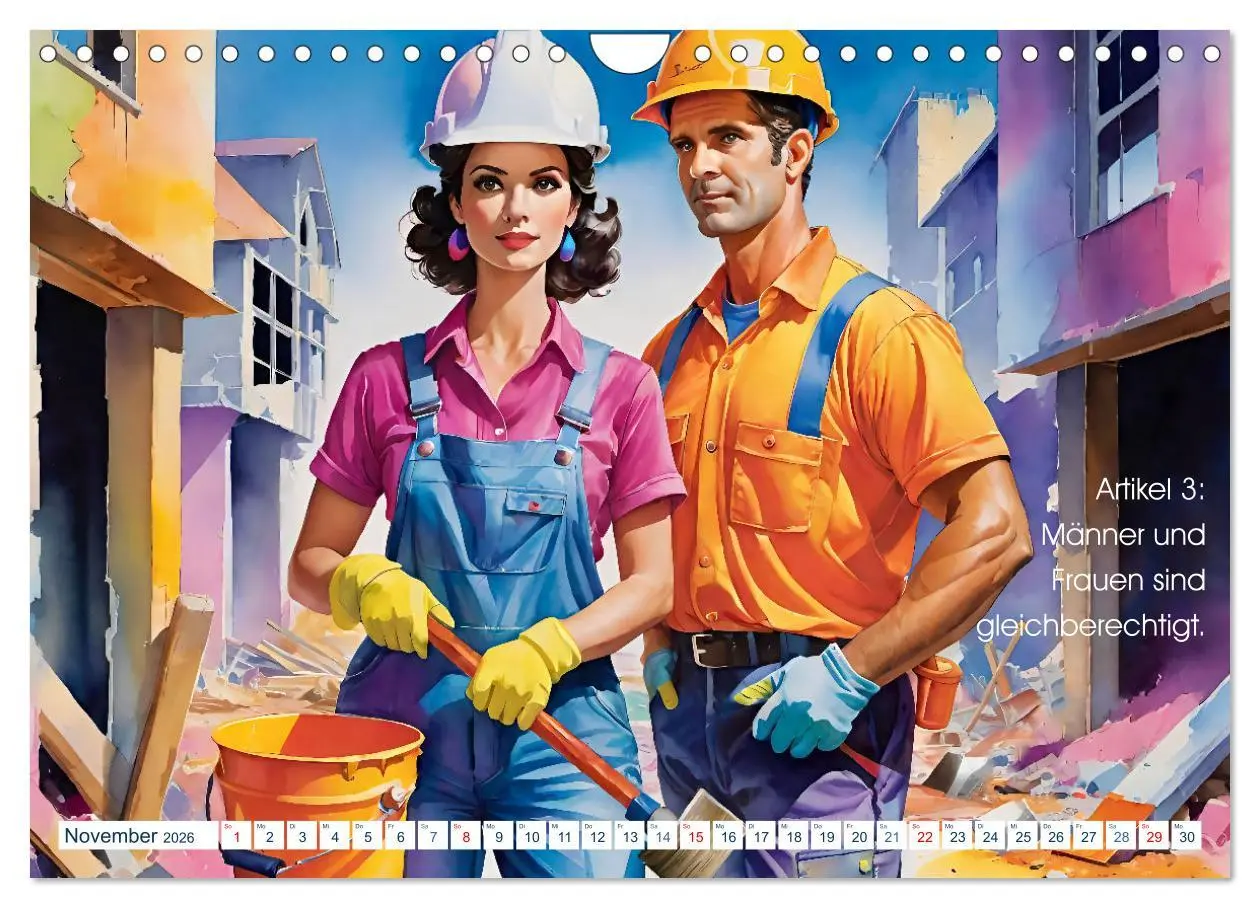 Bild: 9783457346518 | Unsere Grundrechte (Wandkalender 2026 DIN A4 quer), CALVENDO...