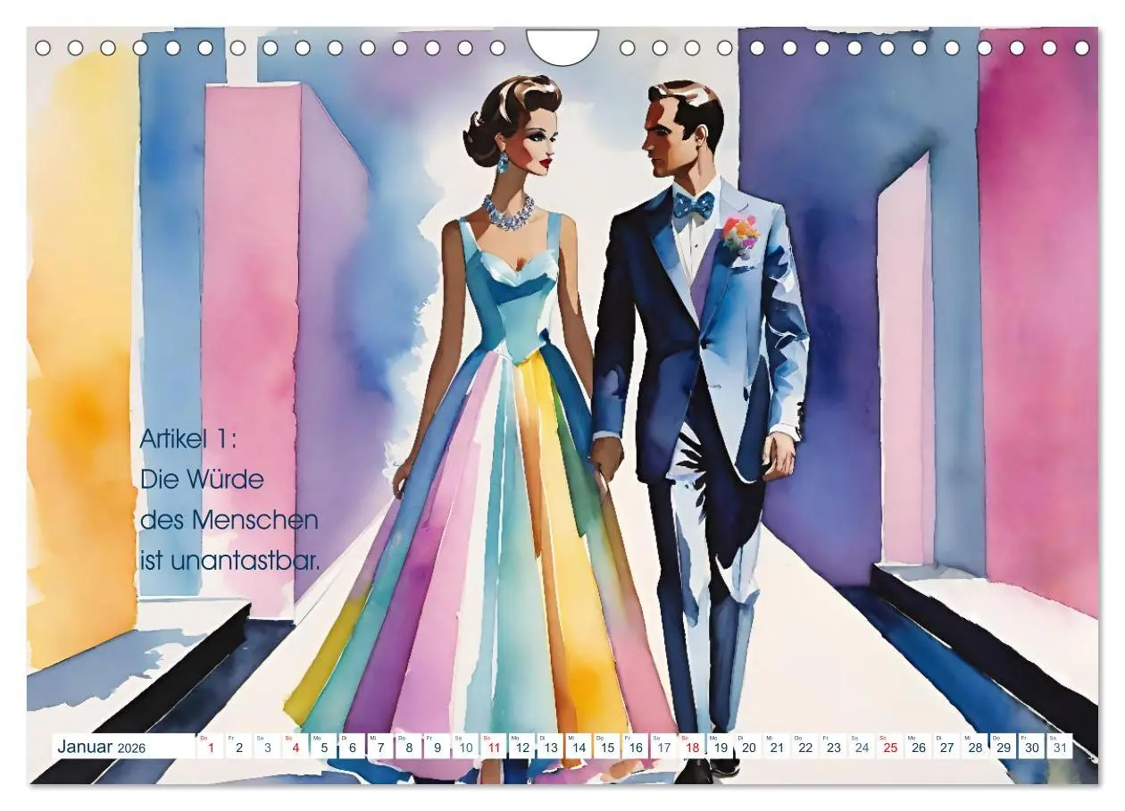 Bild: 9783457346518 | Unsere Grundrechte (Wandkalender 2026 DIN A4 quer), CALVENDO...