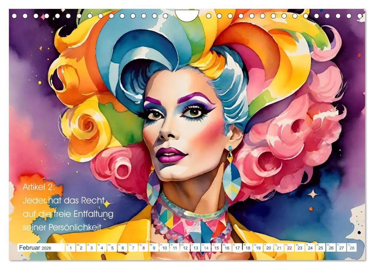 Bild: 9783457346518 | Unsere Grundrechte (Wandkalender 2026 DIN A4 quer), CALVENDO...