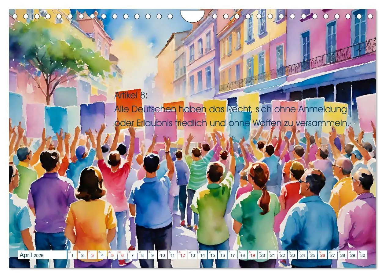 Bild: 9783457346518 | Unsere Grundrechte (Wandkalender 2026 DIN A4 quer), CALVENDO...