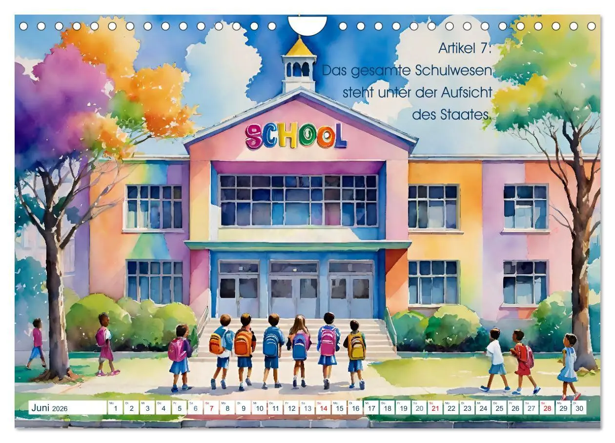 Bild: 9783457346518 | Unsere Grundrechte (Wandkalender 2026 DIN A4 quer), CALVENDO...