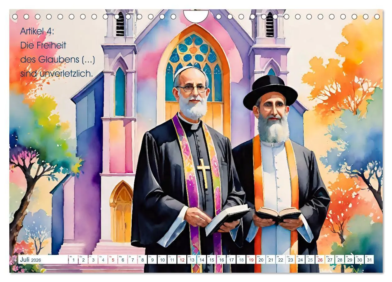Bild: 9783457346518 | Unsere Grundrechte (Wandkalender 2026 DIN A4 quer), CALVENDO...