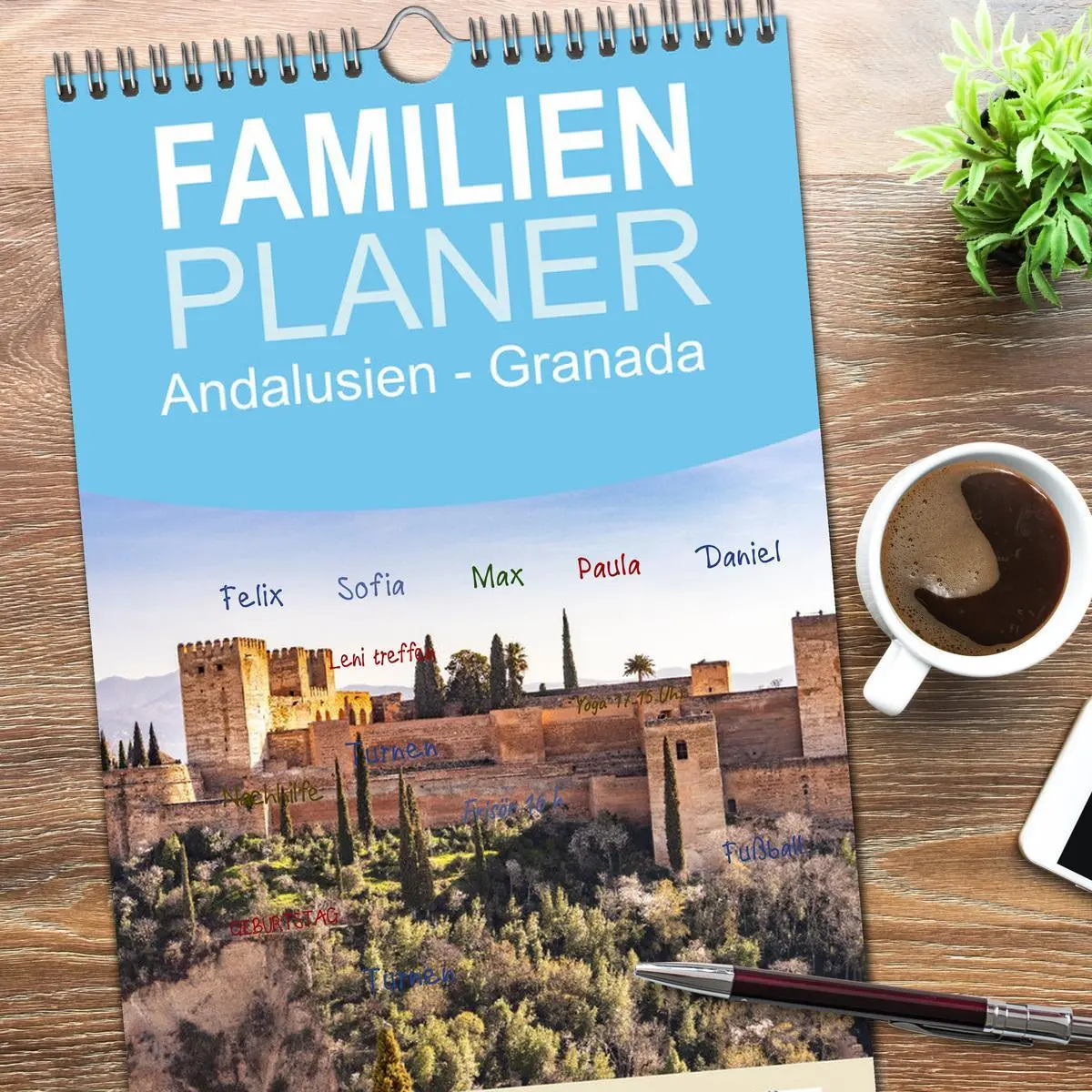 Bild: 9783516506518 | Familienplaner 2026 - Andalusien - Granada mit 5 Spalten...