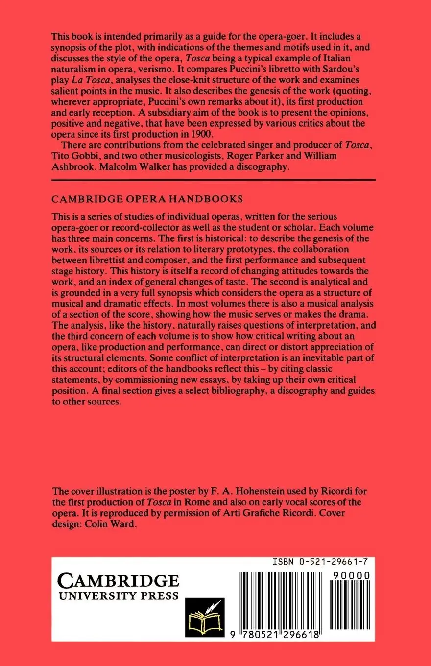 Rückseite: 9780521296618 | Giacomo Puccini, Tosca | Mosco Carner | Taschenbuch | Buch | Englisch
