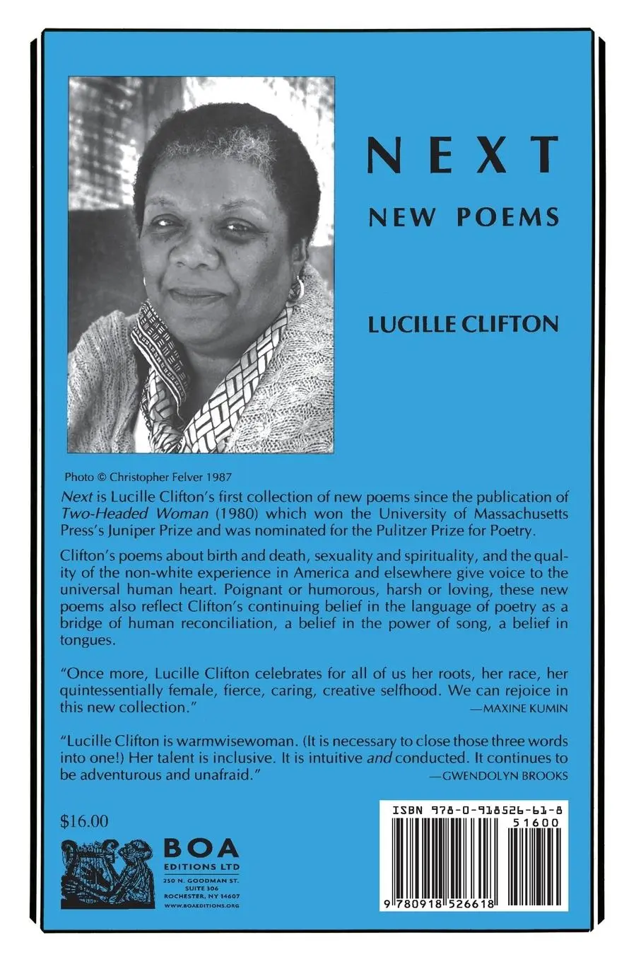 Rückseite: 9780918526618 | Next | New Poems | Lucille Clifton | Taschenbuch | Englisch | 1989