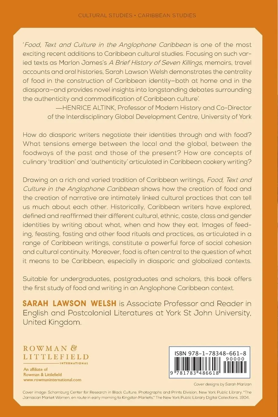 Rückseite: 9781783486618 | Food, Text and Culture in the Anglophone Caribbean | Welsh | Buch