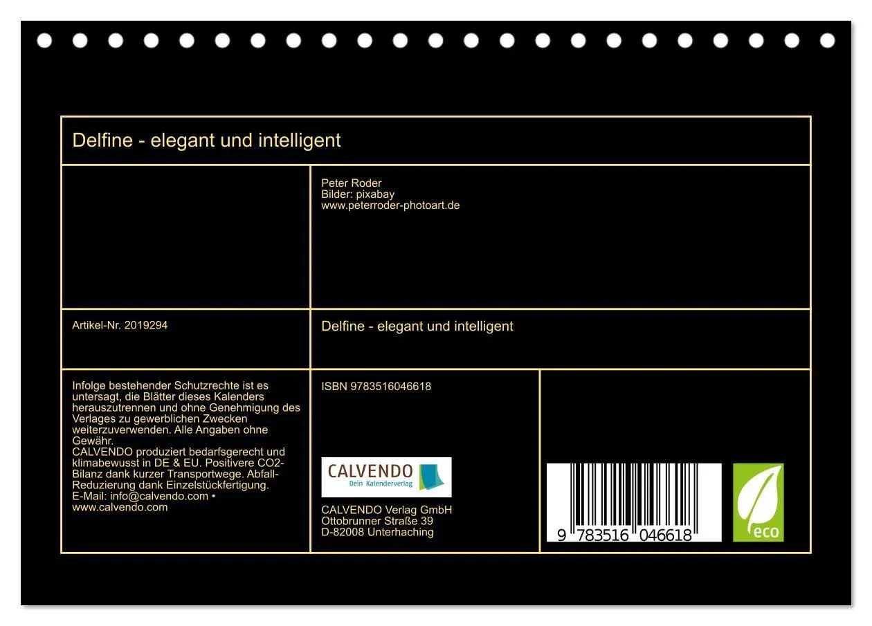 Bild: 9783516046618 | Delfine - elegant und intelligent (Tischkalender 2026 DIN A5 quer),...