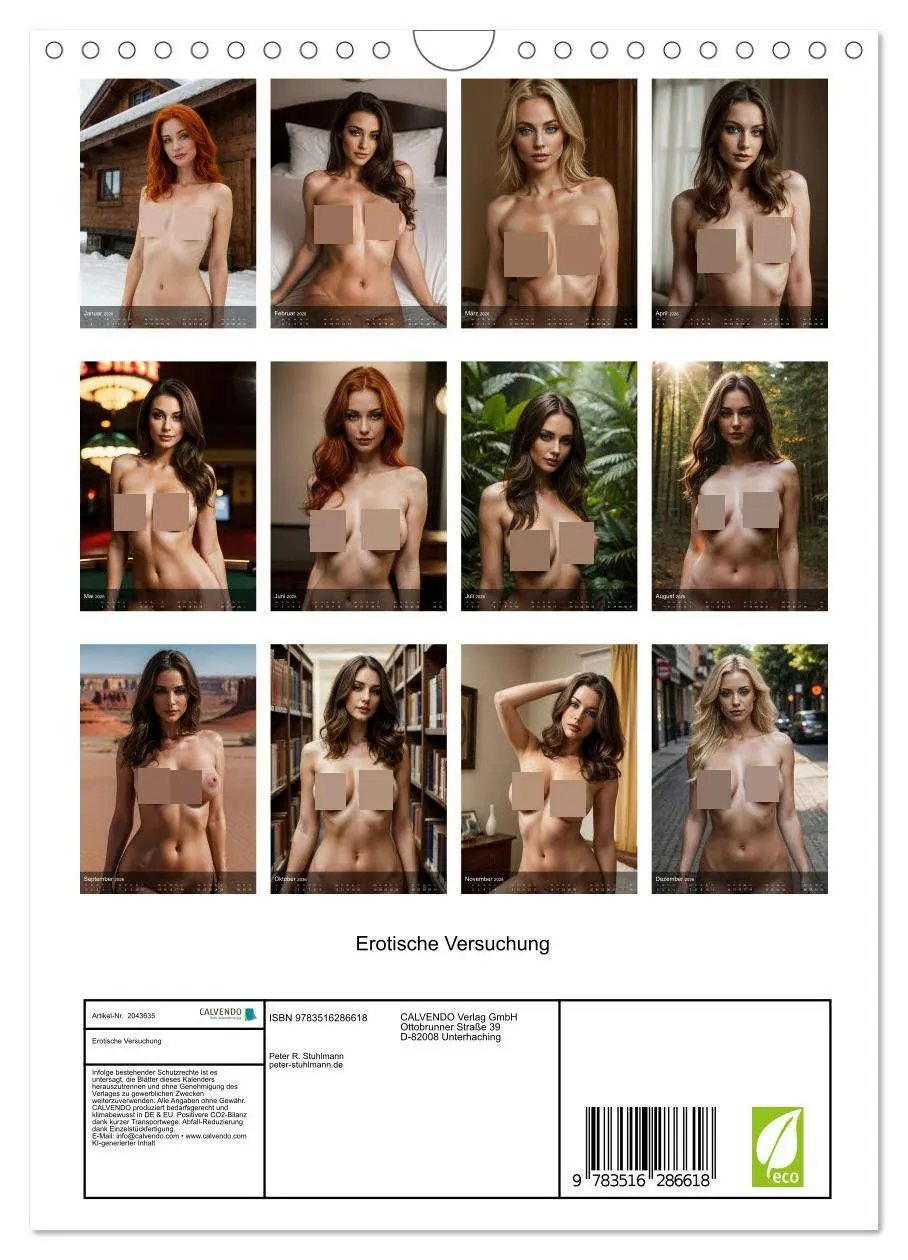 Bild: 9783516286618 | Erotische Versuchung (Wandkalender 2026 DIN A4 hoch), CALVENDO...