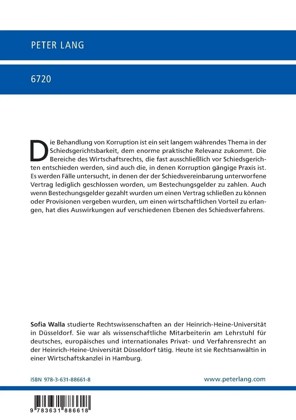 Rückseite: 9783631886618 | Auswirkungen von Korruption auf nationale und internationale...