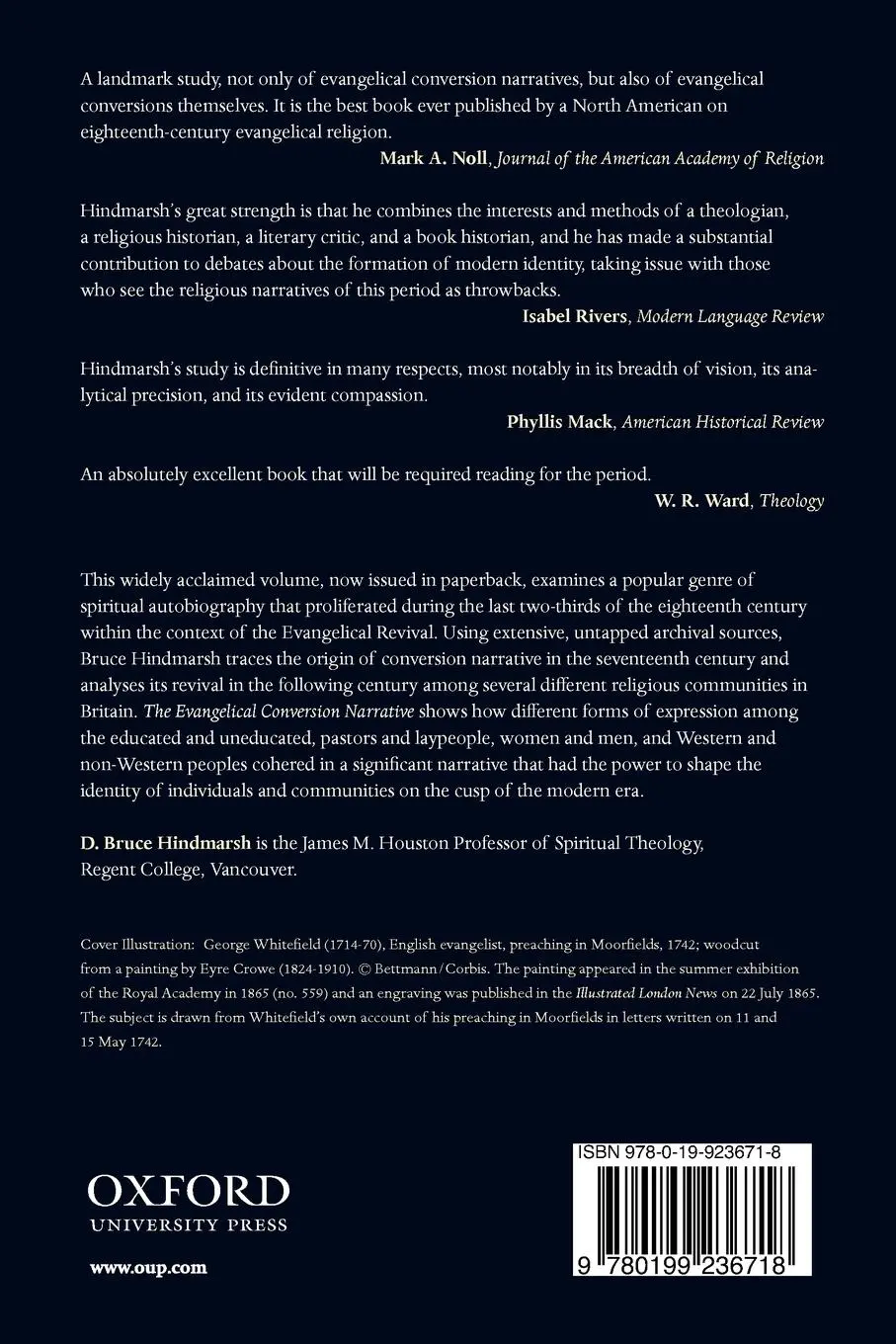 Rückseite: 9780199236718 | The Evangelical Conversion Narrative | D. Bruce Hindmarsh | Buch