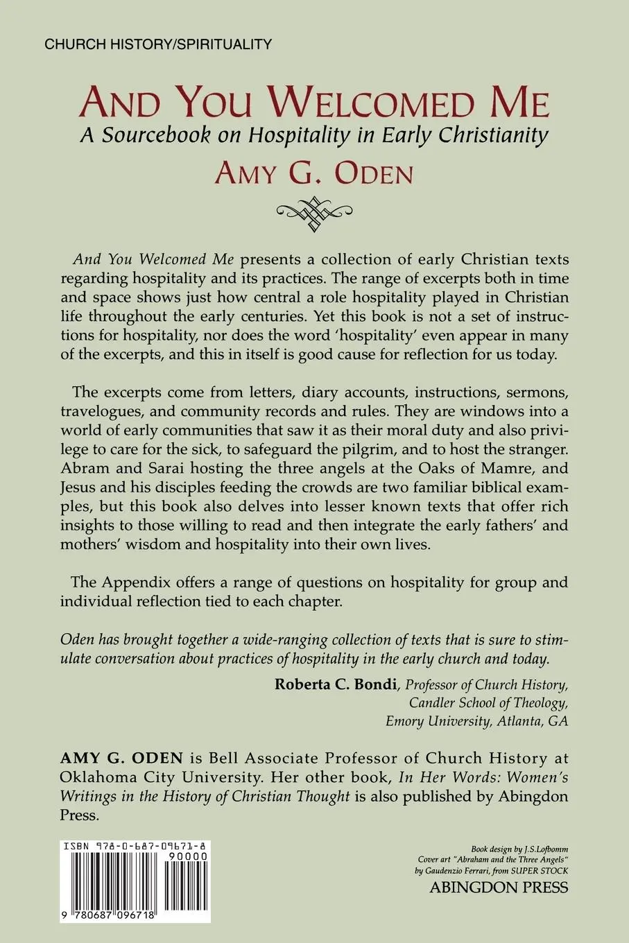 Rückseite: 9780687096718 | And You Welcomed Me | Amy G. Oden | Taschenbuch | Englisch | 2001