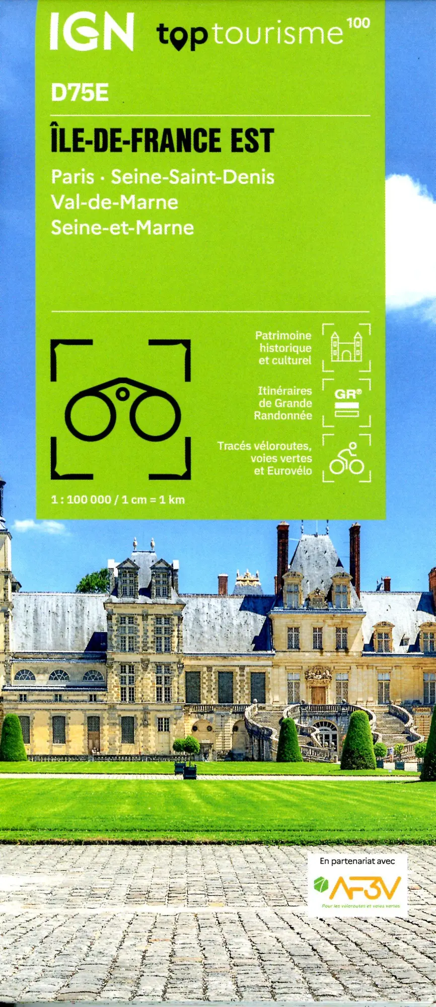 Cover: 9782758556718 | Ile-de-France Est | (Land-)Karte | IGN Top 100 départemental | 2025