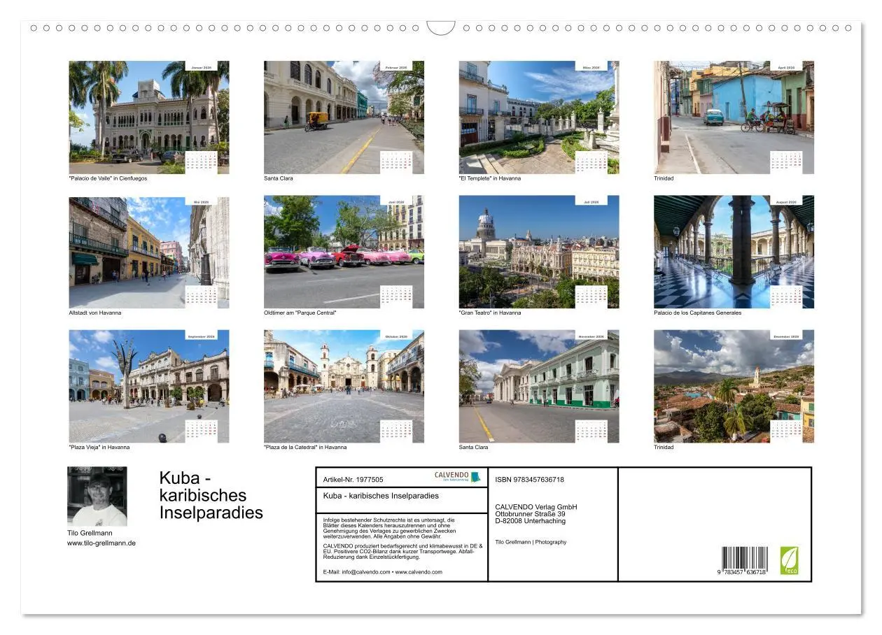 Bild: 9783457636718 | Kuba - karibisches Inselparadies (Wandkalender 2026 DIN A2 quer),...