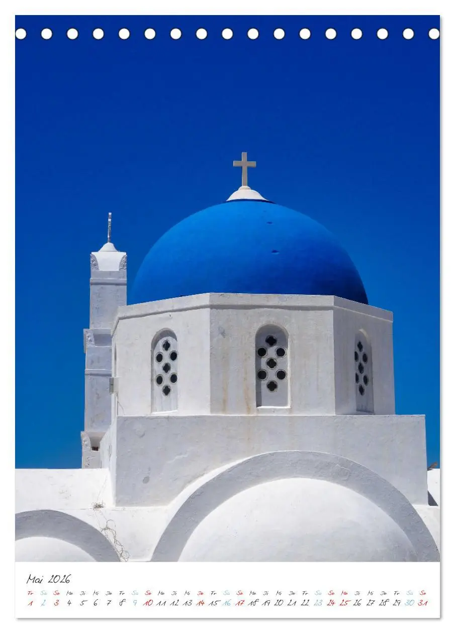Bild: 9783516346718 | Santorini im Focus (Tischkalender 2026 DIN A5 hoch), CALVENDO...