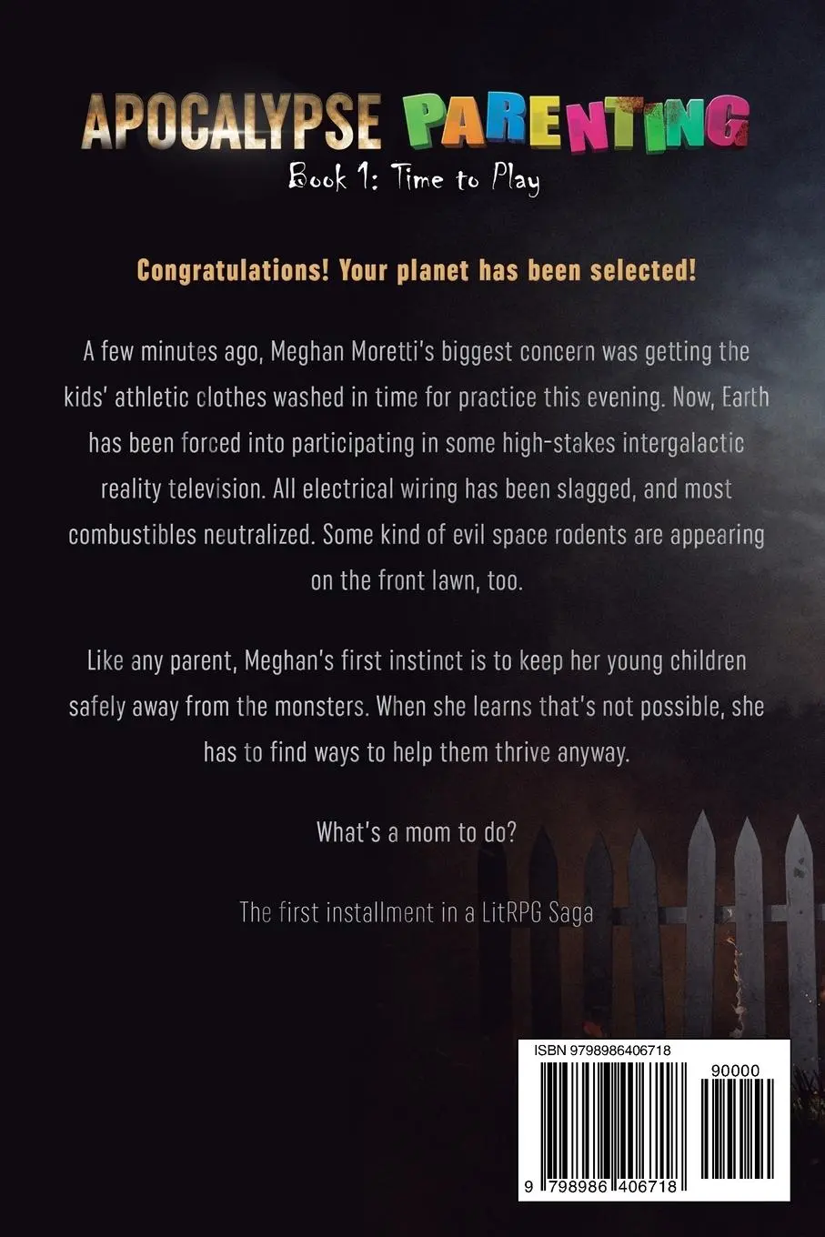 Rückseite: 9798986406718 | Time to Play | Apocalypse Parenting, Book One | Erin Ampersand | Buch