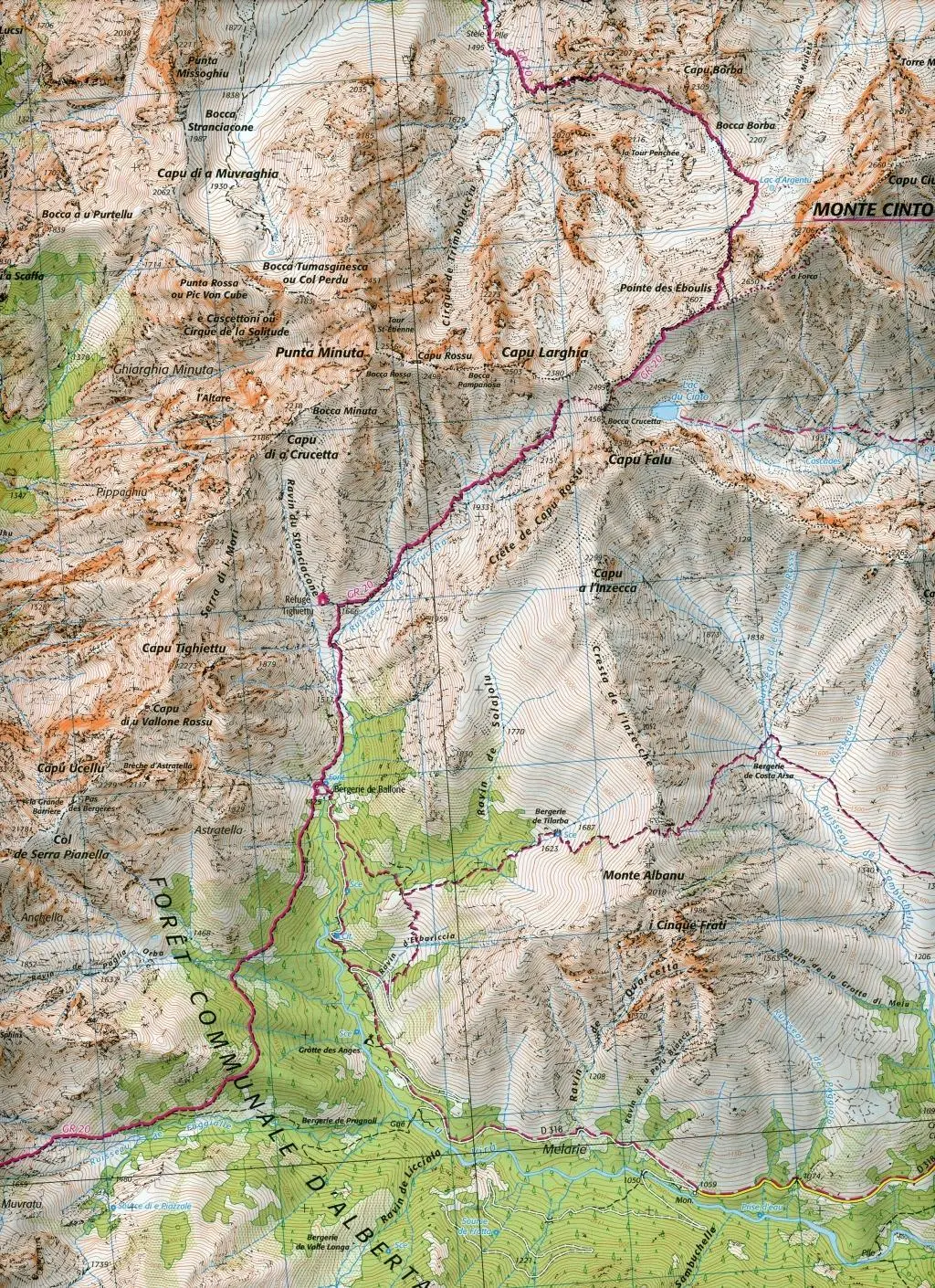 Bild: 9782758546818 | Corte Monte Cinto Parc naturel régional de Corse 1 : 25 000 | 2019