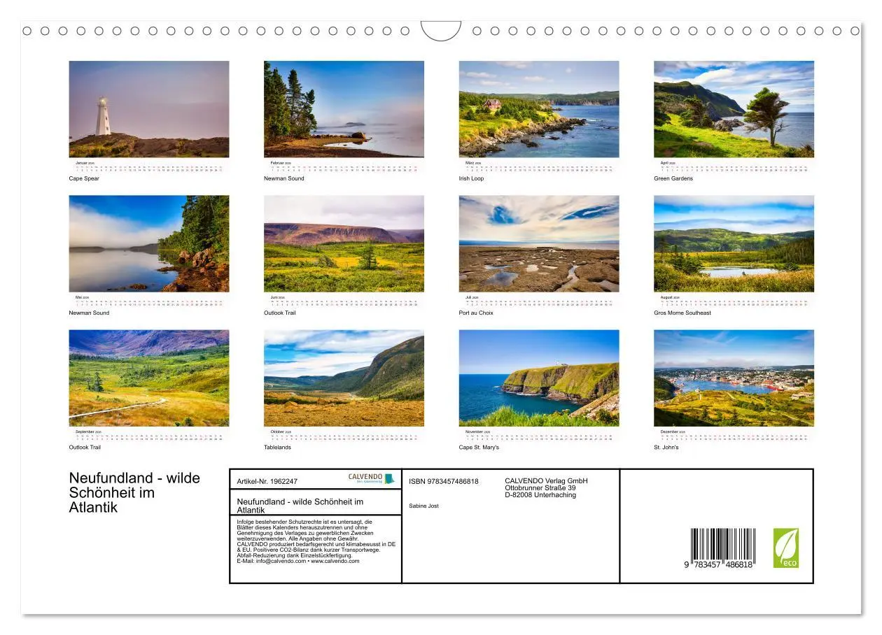 Bild: 9783457486818 | Neufundland - wilde Schönheit im Atlantik (Wandkalender 2026 DIN A3...