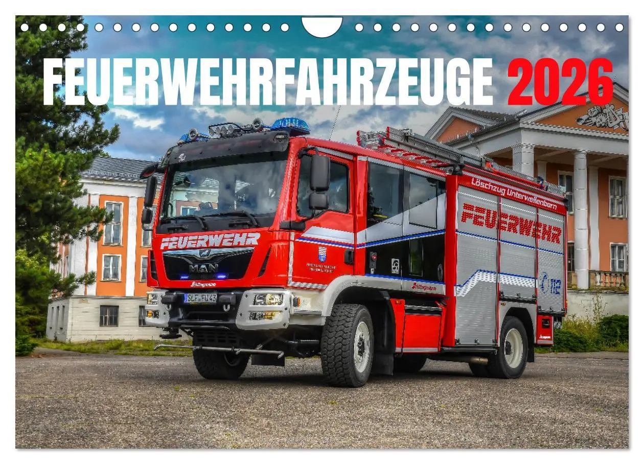 Cover: 9783457626818 | Feuerwehrfahrzeuge (Wandkalender 2026 DIN A4 quer), CALVENDO...
