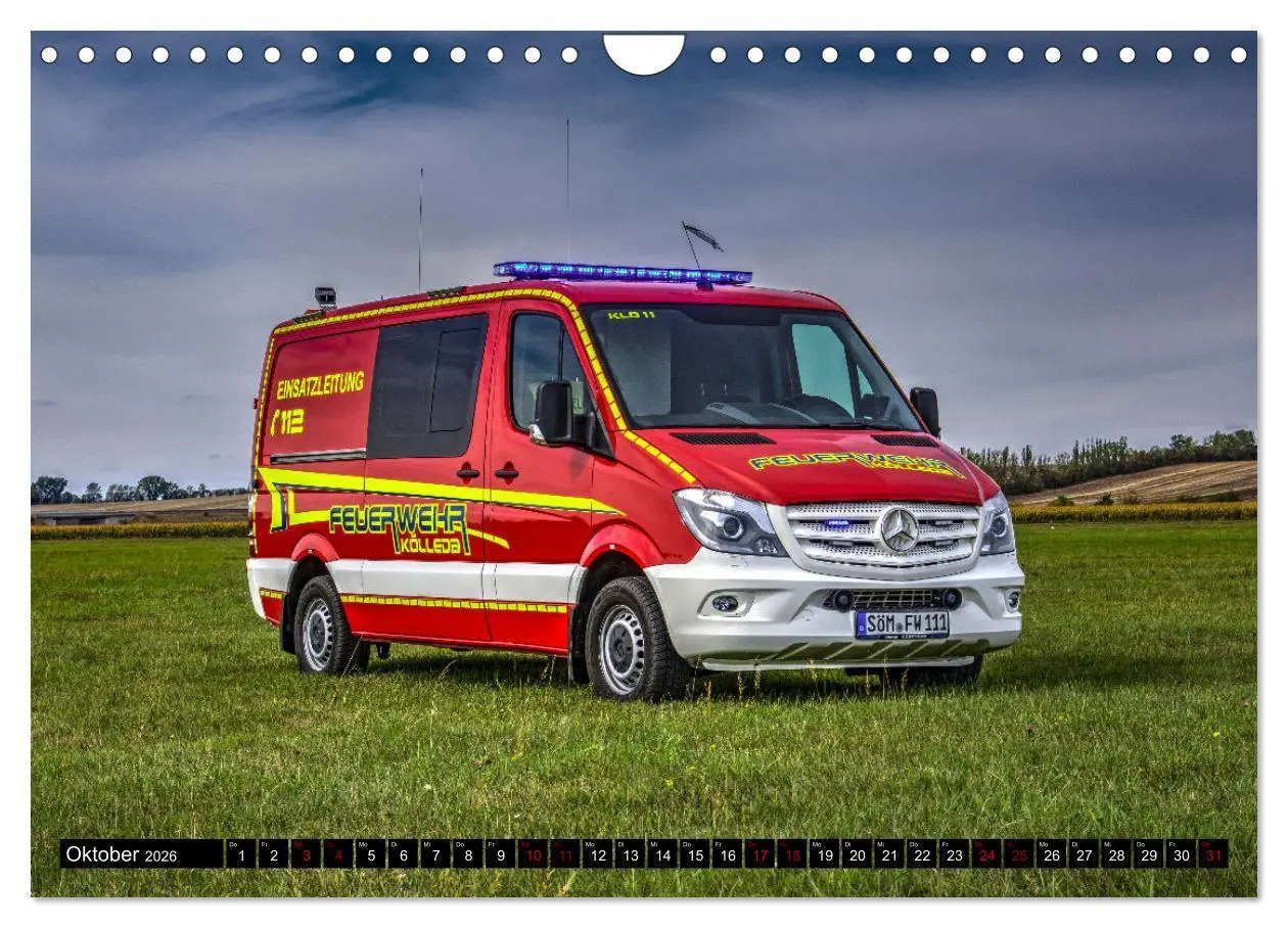 Bild: 9783457626818 | Feuerwehrfahrzeuge (Wandkalender 2026 DIN A4 quer), CALVENDO...