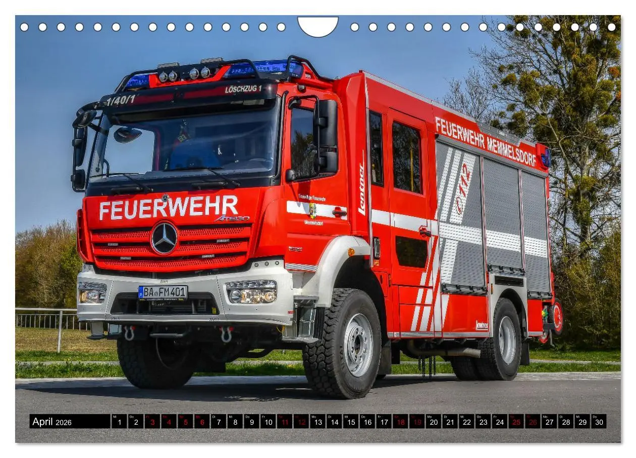 Bild: 9783457626818 | Feuerwehrfahrzeuge (Wandkalender 2026 DIN A4 quer), CALVENDO...