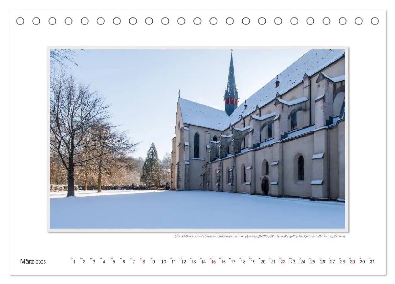 Bild: 9783516196818 | Emotionale Momente: Abtei Marienstatt im Westerwald (Tischkalender...