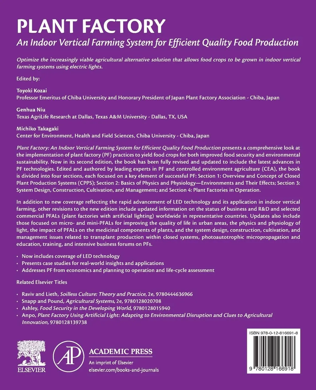 Rückseite: 9780128166918 | Plant Factory | Genhua Niu (u. a.) | Taschenbuch | Englisch | 2019