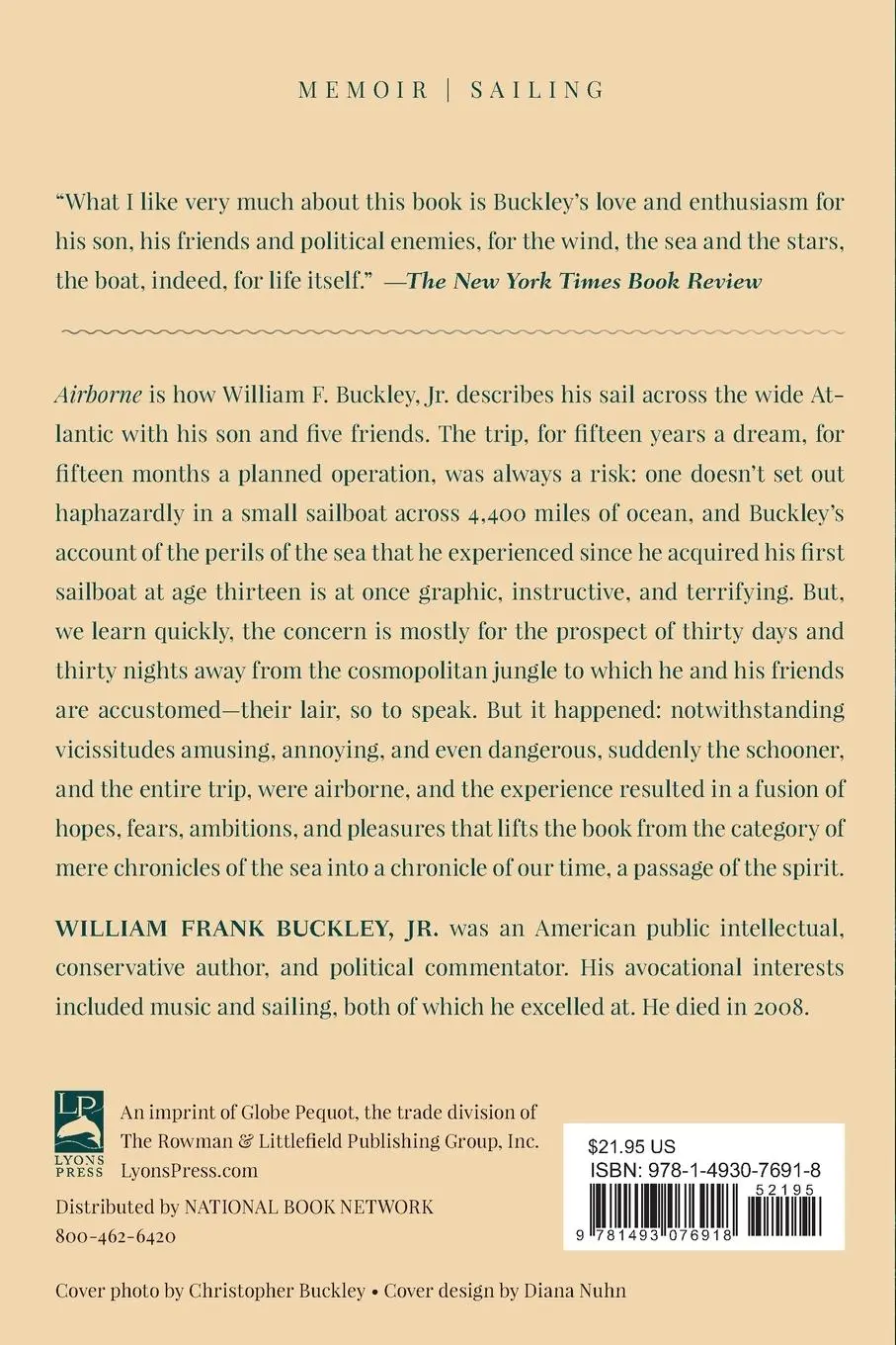 Rückseite: 9781493076918 | Airborne | A Sentimental Journey | William F. Buckley | Taschenbuch